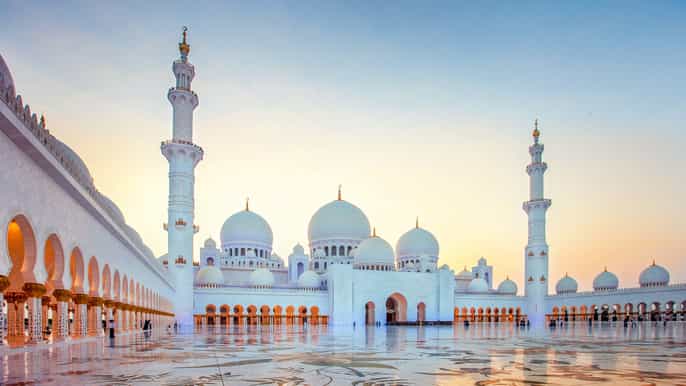 fra dubai halvdagstur til moskeen abu dhabi sheikh zayed