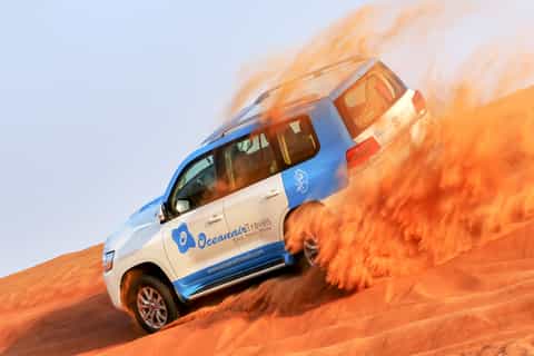 abu dhabi safari barbecue cammello e sandboarding
