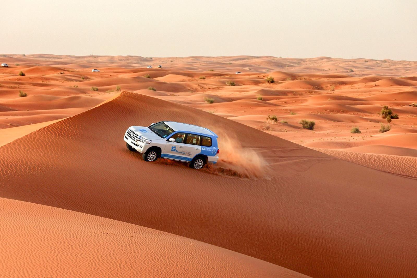 Abu Dhabi: Wüstentour am Morgen, Kamelritt & Sandboarding
