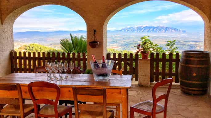 barcelona wine tasting group tour with local brunch