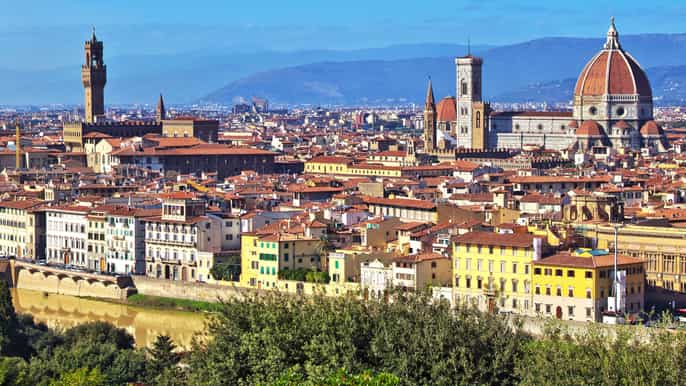 florence city tour accademia uffizi michelangelo square