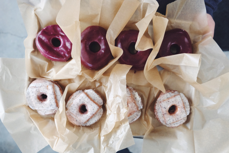 Portland: tour guiado de deliciosos donuts com degustaçõesPasseio em inglês