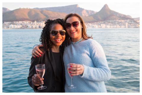 Ciudad del Cabo: crucero atardecer en Waterfront con champán
