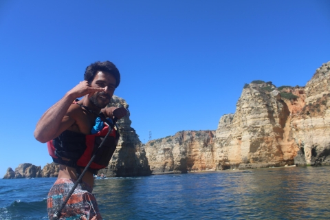 Depuis Lagos : côte de l'Algarve et grottes en kayakOption standard