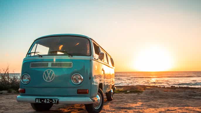 portimão y carvoeiro algarve sunset trip en una furgoneta vw t2