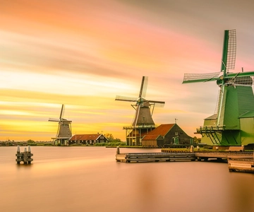 Amesterdão: Viagem privada aos moinhos de vento de Zaanse Schans e Volendam