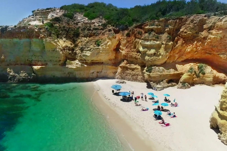 Albufeira: Sailing Boat Cruise BBQ & Open Bar on the Beach