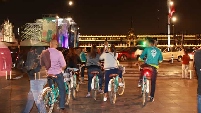ciudad de méxico tour nocturno en bicicleta
