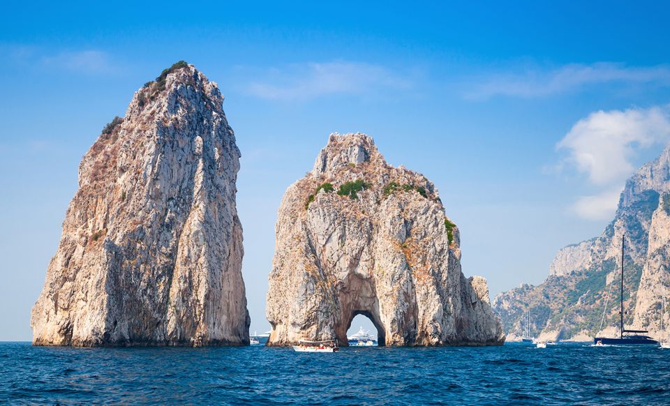 Tour privato in barca di un'intera giornata a Capri da Sorrento