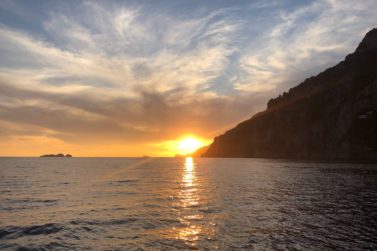 From Amalfi: Private Sunset Cruise along the Amalfi Coast Amalfi Coast Sunset Cruise by Luxury Speedboat