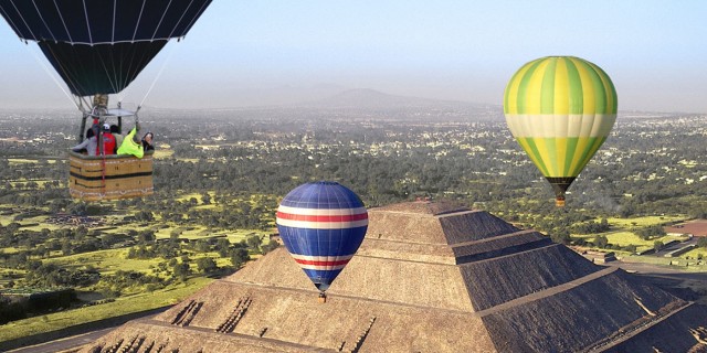 Visit From Mexico City Hot Air Balloon & Walking Teotihuacan Tour in Alpes
