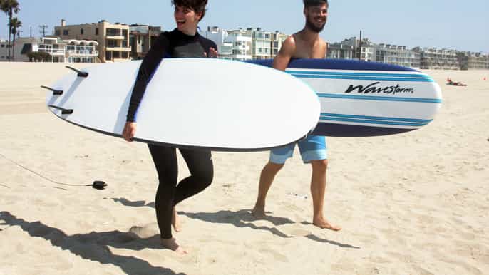 los angeles cours privé de surf de 2 heures