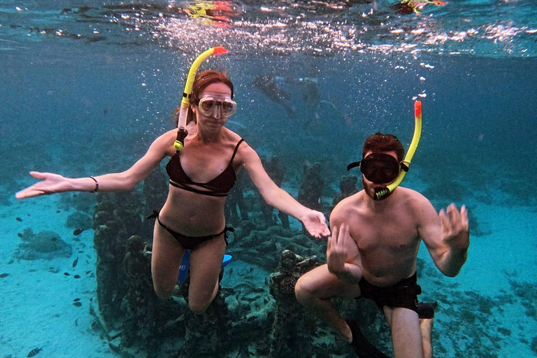 Gili Air : Snorkelen zwemmen met schildpad &amp; standbeeld