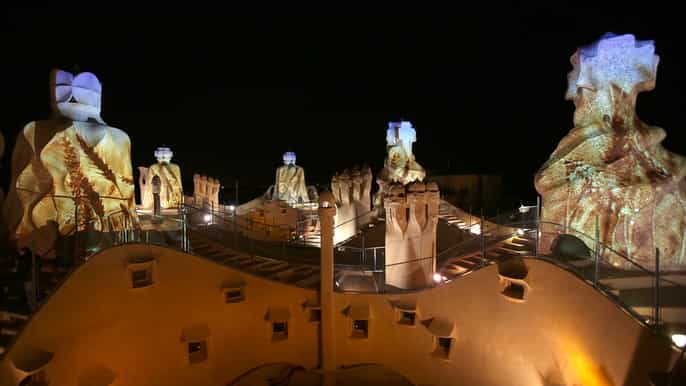barcelona la pedrera night experience and dinner
