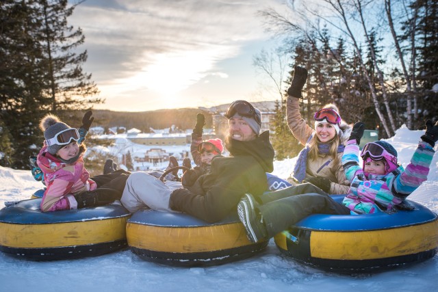 Visit Quebec City Snow Tubing at Village Vacances Valcartier in Quebec City