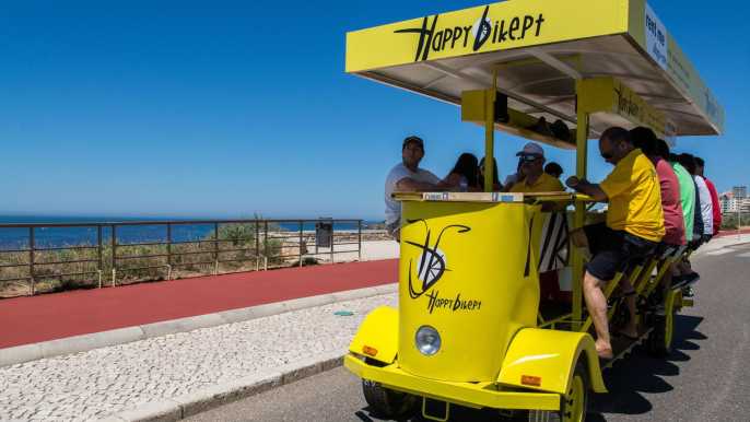 Lisboa: Recorrido turístico en bicicleta de 1 hora con cerveza o sangría
