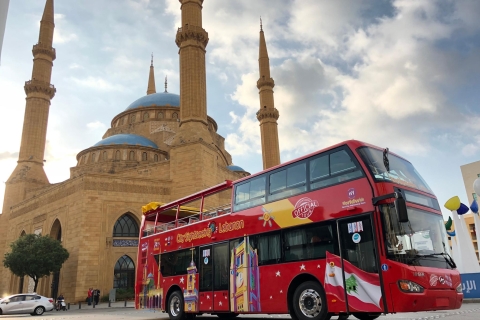 Bejrut: zwiedzanie miasta autobusem Hop-on Hop-offBejrut 24-godzinny bilet rodzinny