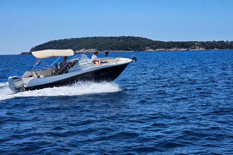 Elaphite Islands; Blue Cave, Sandy Beach private tour Elaphite Islands, Blue Cave private Speedboat Experience 4h