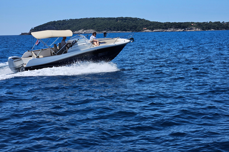 Elaphite Islands; Blue Cave, Sandy Beach private tour Elaphite Islands, Blue Cave private Speedboat Experience 4h