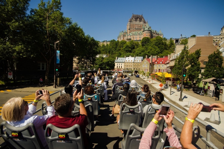 Ciudad de Quebec: Tour en autobús turístico de dos pisos con paradas libres y subida y bajada libreTicket de 1 día: ruta roja por la ciudad