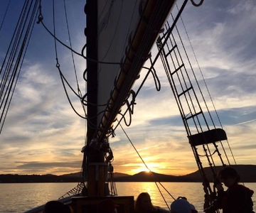 Camden: Sunset Sailing Cruise on a Wooden Schooner