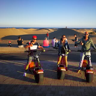 Maspalomas: E-Scooter Chopper Sunset Tour eller Morning Tour