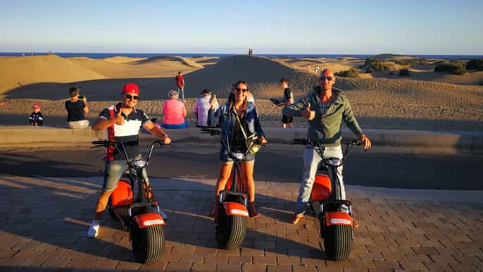 maspalomas 3hour escooter chopper sunset tour