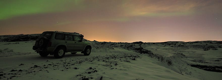 Reykjavik : Cercle d'or et aurores boréales en 4x4
