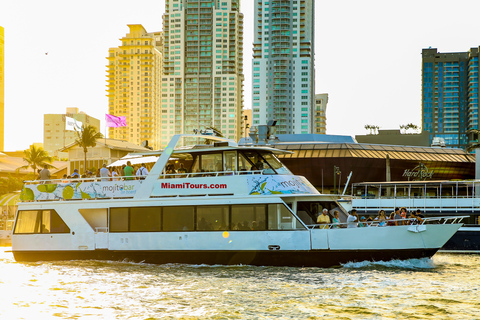 Miami: Tour en autobús turístico con paradas libres y crucero en barco