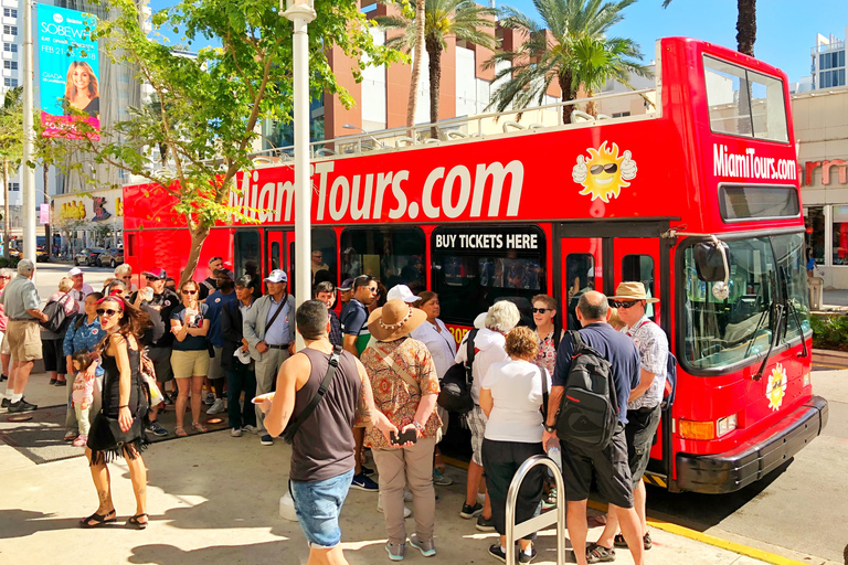 Miami: Tour en autobús turístico con paradas libres y crucero en barco