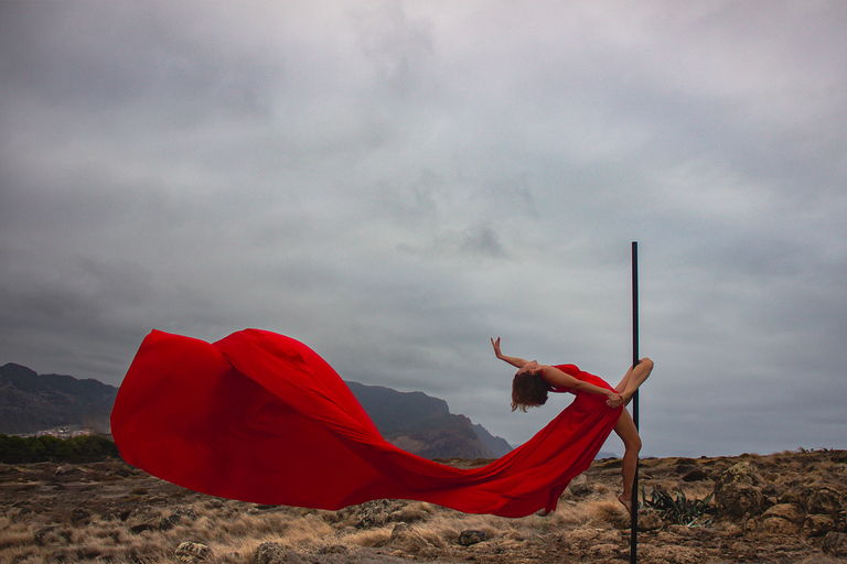 Red Flying Dress Photoshoot &amp; Drone Video in Madeira