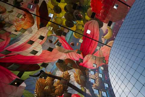 Rotterdam: De Rotterdam, Cube Houses, Watertaxi and Markthal