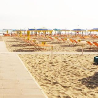 Riccione: Flamingo Beach with Umbrella, Sunbed, & Aperitif