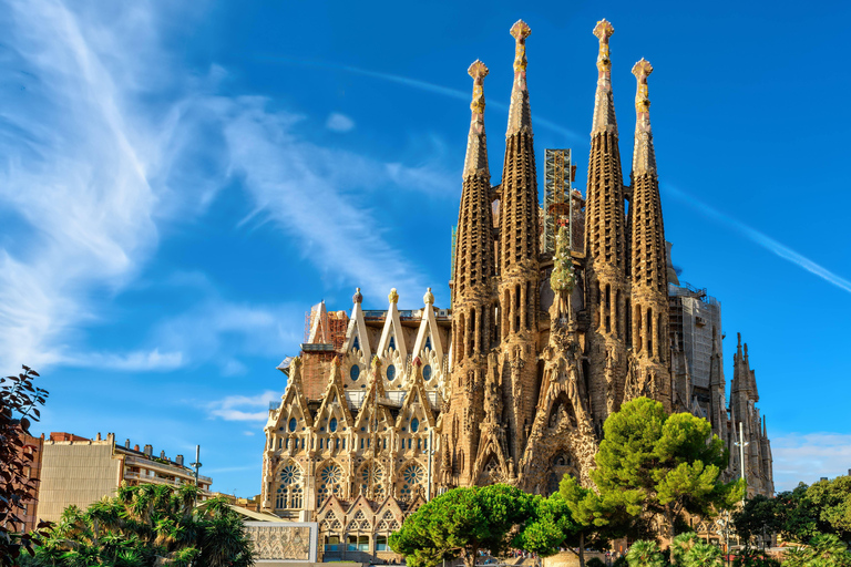 Best of Barcelona: Sagrada Familia & Park Guell with Pickup Group Tour in Spanish (Entry Fees Not Included)