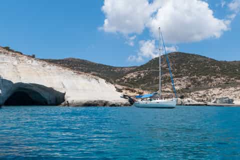 from adamas port day cruise to kleftiko caves with lunch