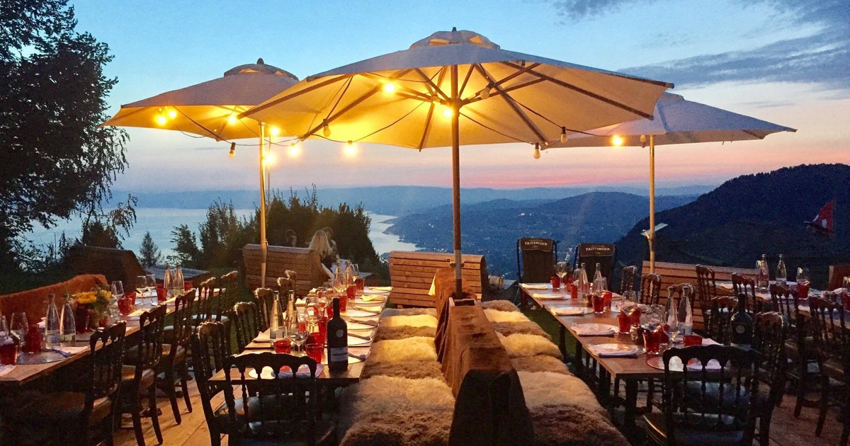 Montreux experiencia en fondue suiza con recorrido panorámico