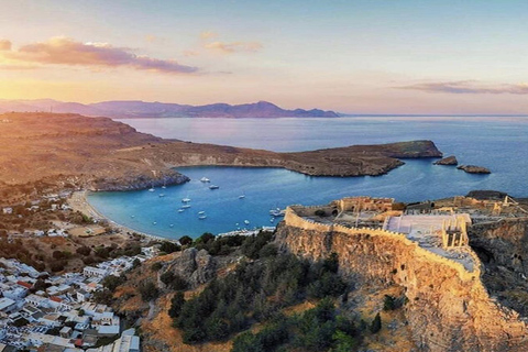 Ciudad de Rodas: Viaje en barco de alta velocidad a Lindos(Copia de) Recorrido con parada más corta en Lindos y parada para nadar