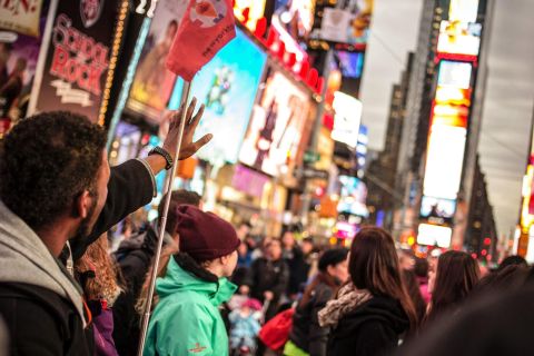 New York: Broadway und Times Square mit einem Schauspieler