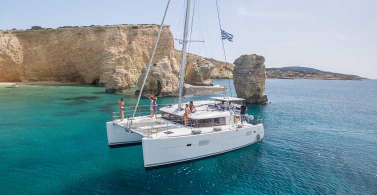 From Naxos Catamaran Sailing Cruise with Lunch GetYourGuide