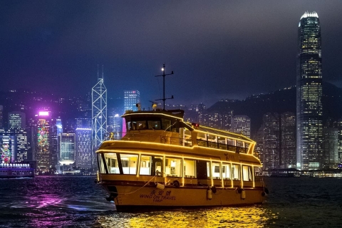 Hong Kong : croisière Victoria Harbour ou Symphony of LightsDepuis l'embarcadère central : croisière de nuit