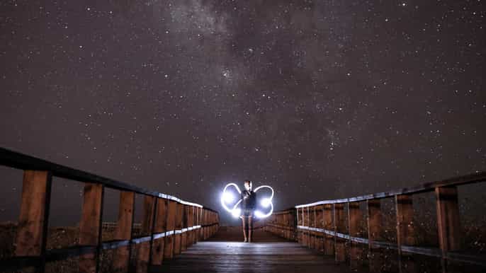 lagos algarve night photography trip in classic vw van