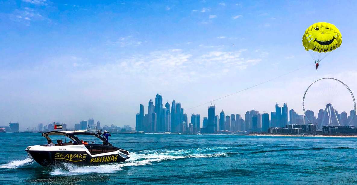 Dubai: Parasailing Adventure & Boat Tour of JBR Beach