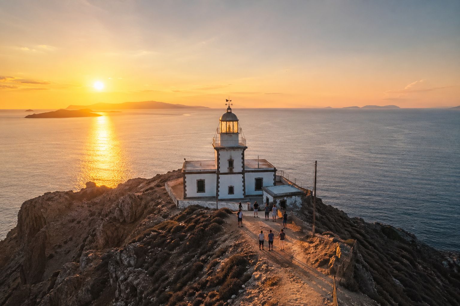 Santorin: 5-stündige Postkarten-Tour mit Drohnen-Videoaufnahme am Leuchtturm als Abschluss