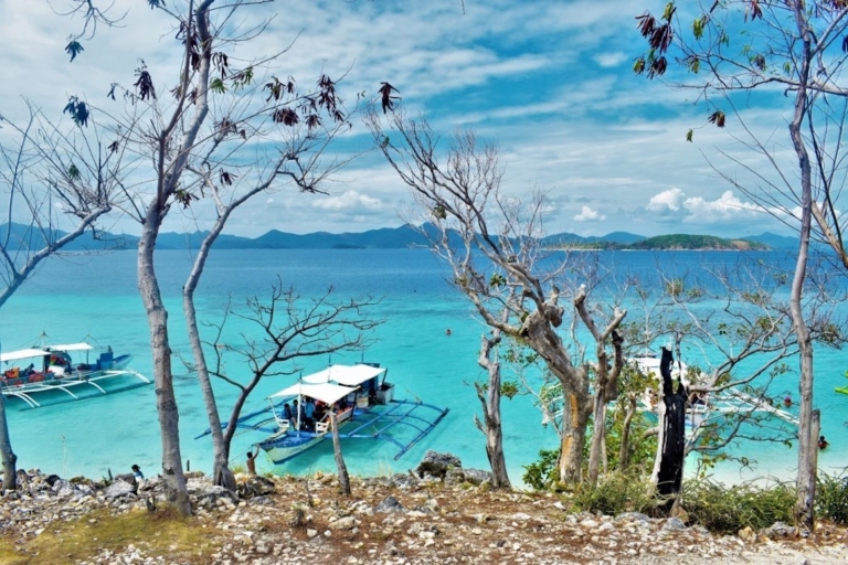 Coron: Przybrzeżne klify, plaża i wyspa Malcapuya