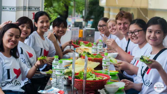 ho chi minh city vegetarian food night tour by scooter