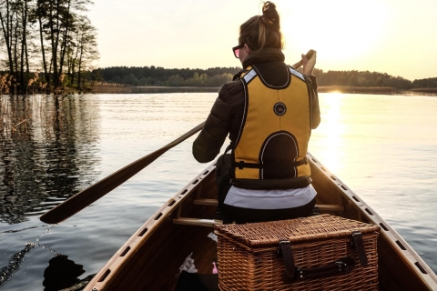 Begeleide kanotocht op Castle Island in Trakai