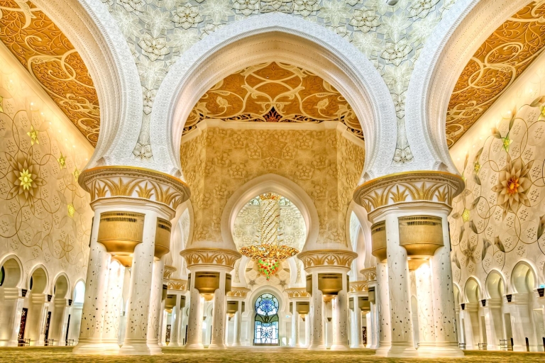 Ab Dubai: Abu Dhabi Tour Königspalast & Etihad TowersGruppentour auf Englisch