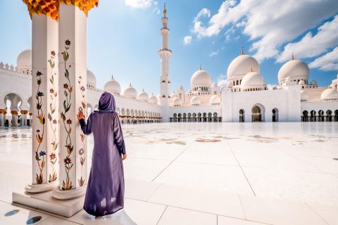Excursión de un día completo a la Mezquita Sheikh Zayed y Qasr Al Watan desde Dubái