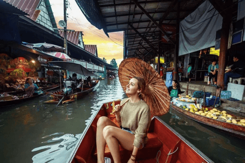 Visite du chemin de fer de Maeklong et du marché flottant