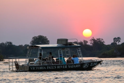 Depuis Livingstone : safari en bateau aux chutes VictoriaChutes Victoria : safari sur la rivière l'après-midi